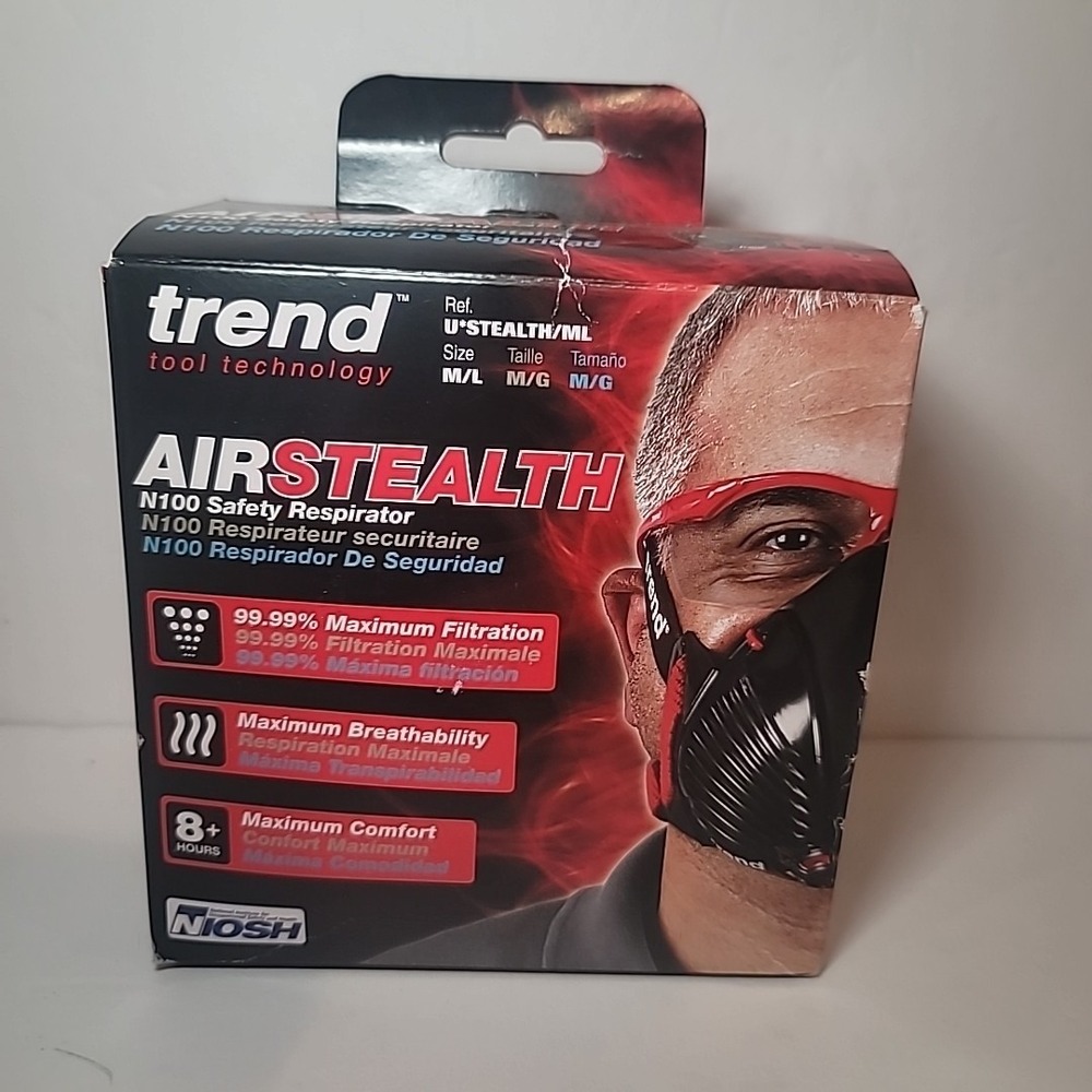 Trend AIR STEALTH N100 Niosh Safety Respirator - Small/Medium